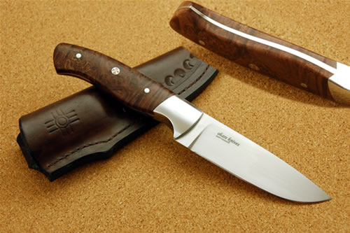 Drop Point Hunter with Maple Burl Handle