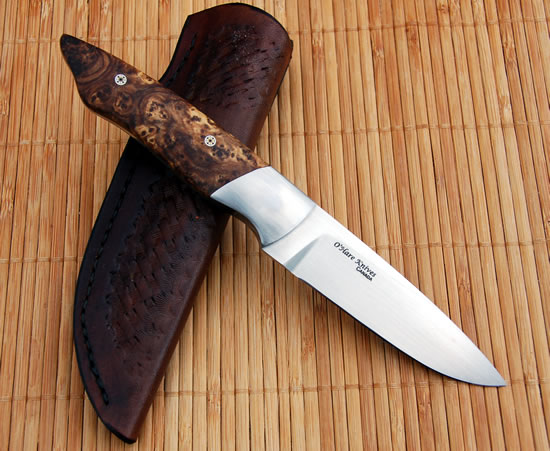 Kestrel-B with Stabilized Ash Burl Handle