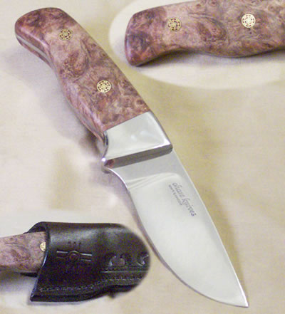 Lil'Skinner with Stabilized Spalted Maple Burl Handle