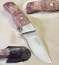 Lil'Skinner Knife with Stabilized Spalted Maple Burl Handle